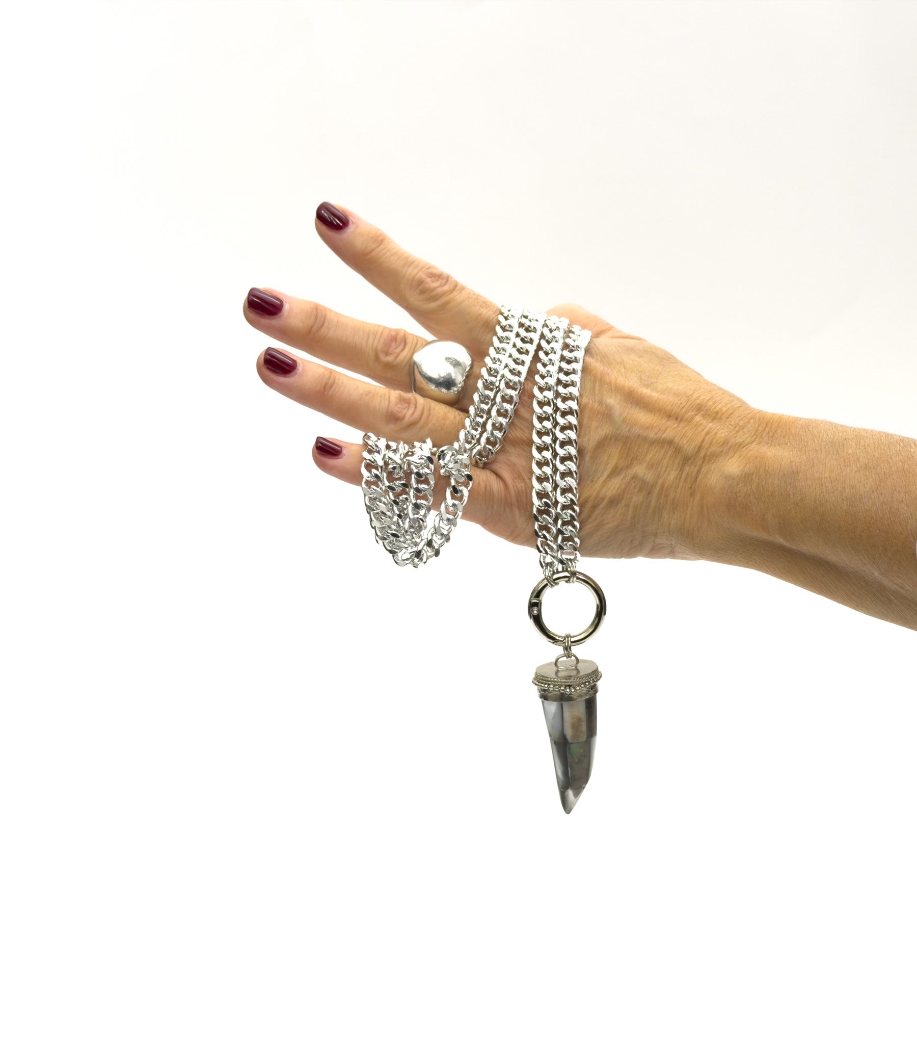 CAMA EST. 1989 MOTHER OF PEARL SILVER SMALL